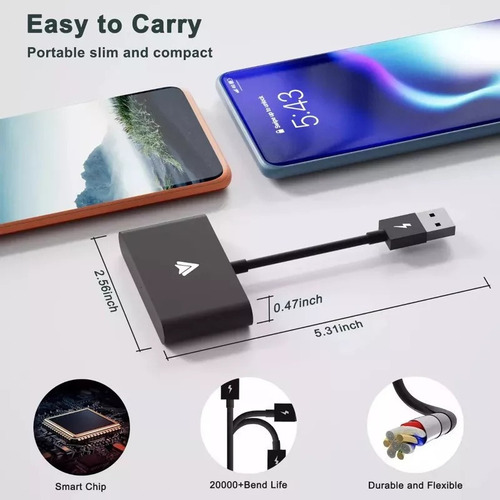 Carplay Auto Wireless Adapter Conversor De Carplay Auto Andr
