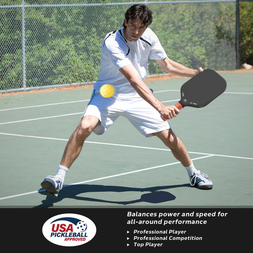 Pickleball Paddle Czrr, Superficie De Fibra De Carbono, Núcl