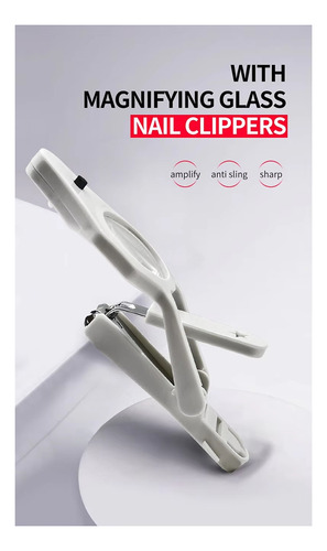 Cortador De Unhas Com Lupa De Luz Led Para Idosos E Crianças