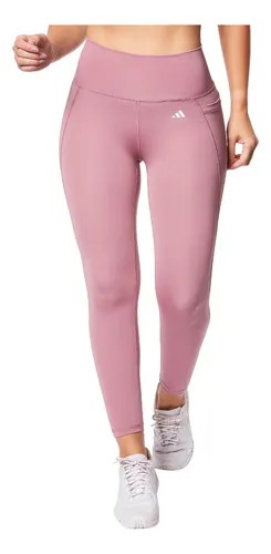 Calça Legging Feminina 7/8 Optime Rosa Com Bolso adidas