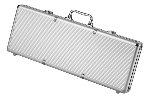 Estuche De Aluminio Premium Para Chips Para Viajes Y Plata