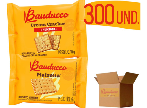 Coffee Break Biscoito Bauducco Sachê Cracker + Maizena 300u 