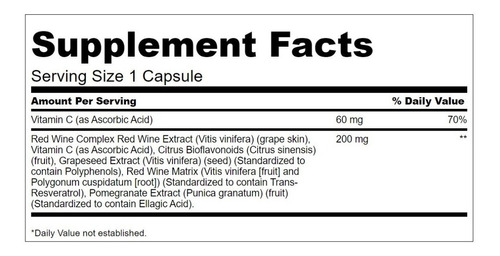 Vitaminas Resveratrol Premium 200 Complex 90 Capsulas Eg R1 Sabor Sin sabor