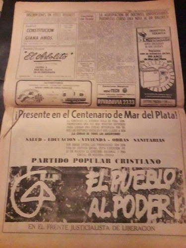Diario La Capital De Mar Del Plata 10 2 1974 Carlos Monzón (Usado)