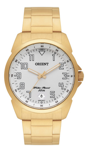 Relógio Orient Mgss1103a Dourado Analógico 50m 4,2cm