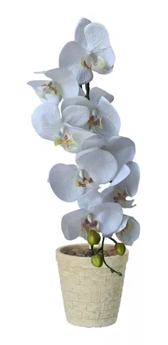 7 Galhos De Orquídea Artificial 90cm Toque Macio Realista