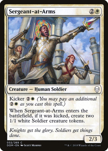 Cartas Magic 4 Sergeant-at-arms Dominaria Playset Mtg Bsas