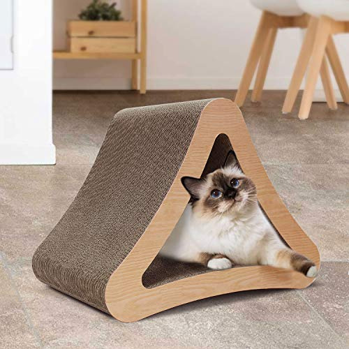 Cat Scratching Post Scratchme Triangle, Cartón De 3 Caras