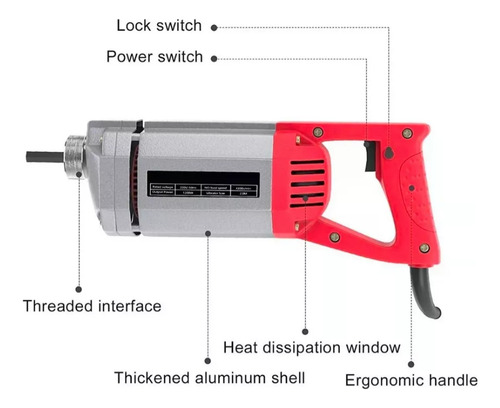 Vibrador De Hormigón 1300w Sonda 1,5m Profesional