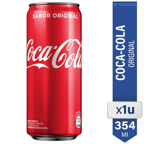 Coca Cola Lata 354ml Sabor Original Comun Gaseosa 354 Ml 