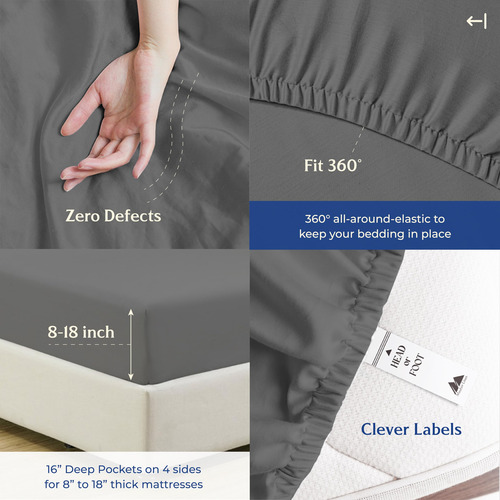 Juego De Sábanas Mayfair Linen 100% Algodón Orgánico Percal