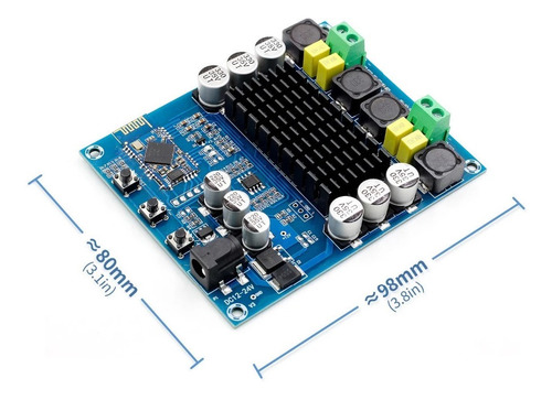 Imagen 6 de 7 de Modulo Amplificador Audio Xh-m548 Tpa3116d2 2x120w Bluetooth