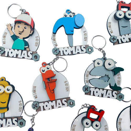 Imanes Llaveros Souvenirs Personalizados Personajes X15 Manny A La Obra