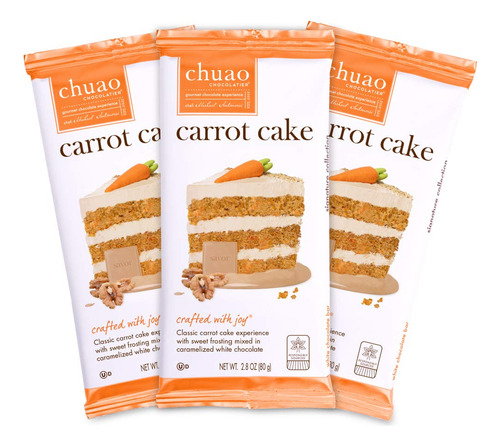 Barras De Chocolate Blanco Con Pastel De Zanahoria 3 Unidade