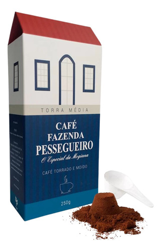 Café Pessegueiro Moído 250g 100% Arábica Torra Média,