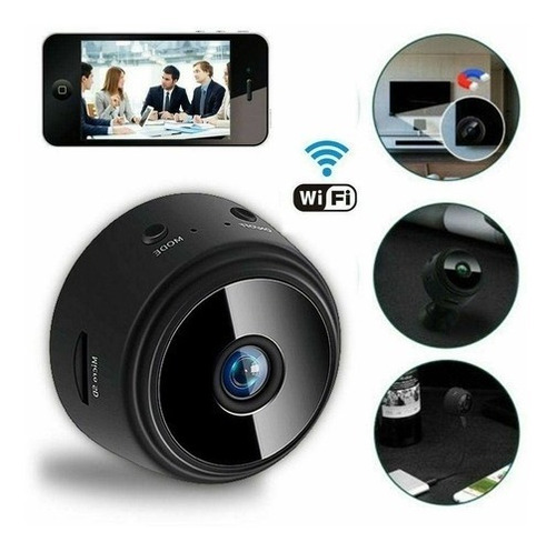 Imagen 3 de 4 de Mini Camara Espia Wifi Magnetica Recargable Fullhd