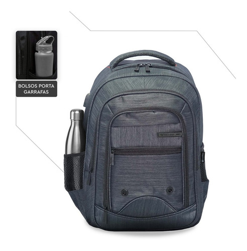 Mochila Laptop Usb Reforçado 4 Compartimientos Travel Blue