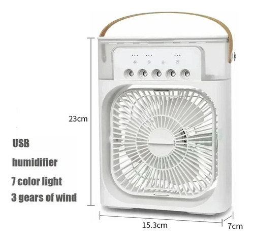 Ventilador De Ajuste De Aire Con Humidificador Portátil Con