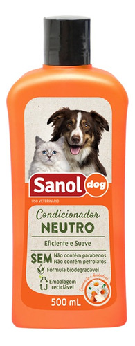 Acondicionador Neutro Para Perros Y Gatos Sanol 500ml