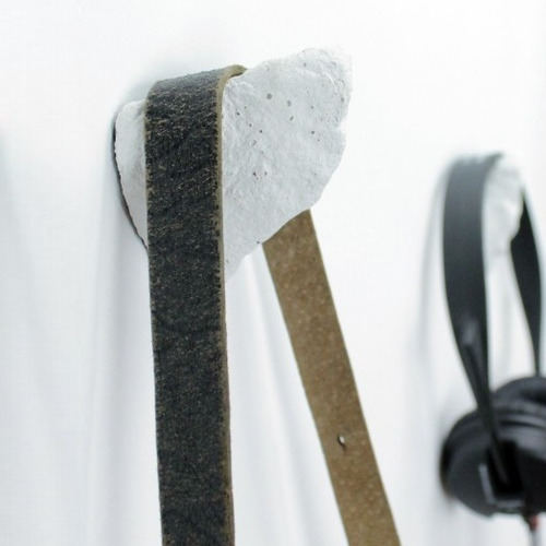 Perchero De Pared 5 Ganchos Cemento Concreto Minimalista Vs