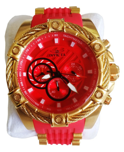 Relógio Invicta Bolt 25525 Vermelho C/dourado Original C/ Nf