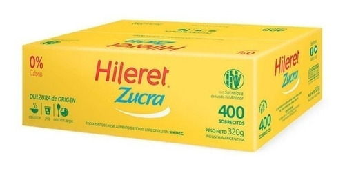 Edulcorante Hileret Zucra 400 Sobres X 3 Unidades