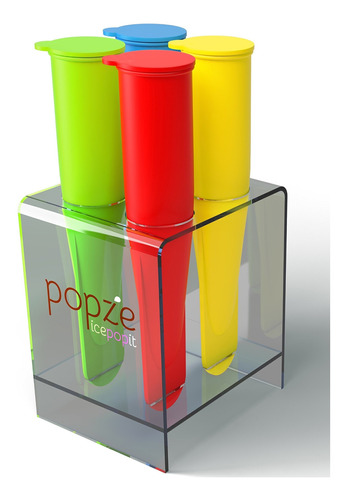 Popze Icepopit Silicona Premium 4 Mold Para Postr Soporte