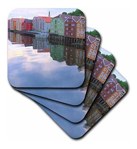 3drose Trondheim Noruega Casas Coloridas Del Arco Iris En El