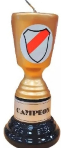 Vela Copa Trofeo Equipos 15cm Dorado Campeon Torta 