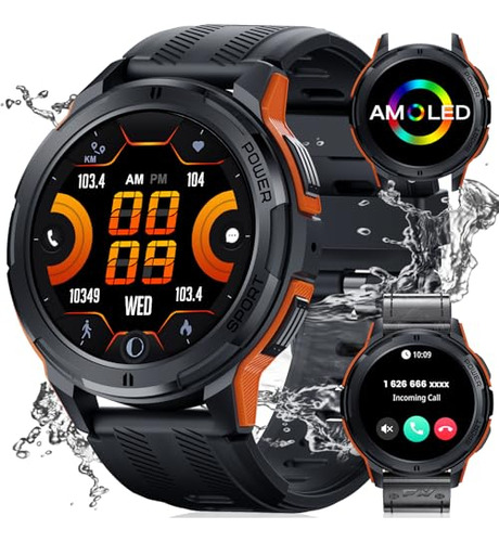 Esfoe 1.43  Amoled Military Smart Watch Para Hombres Hkzfg