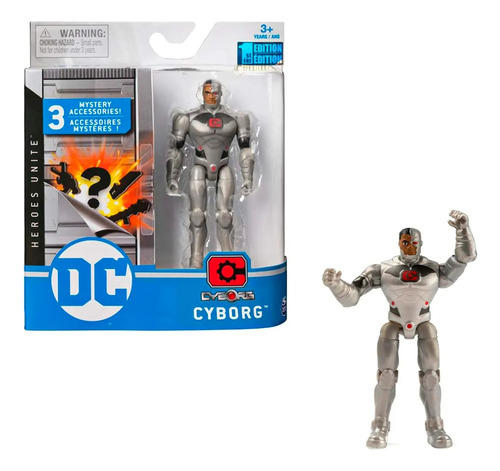 Figura De Acción Liga De La Justica Cyborg Spin Master 10cm