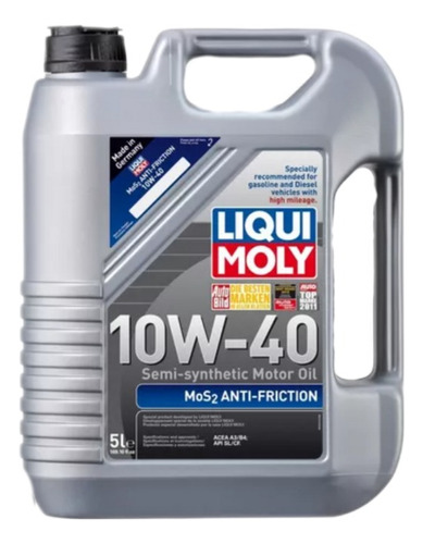 Aceite Liqui Moly Semi-sintético 10w-40 Mos2