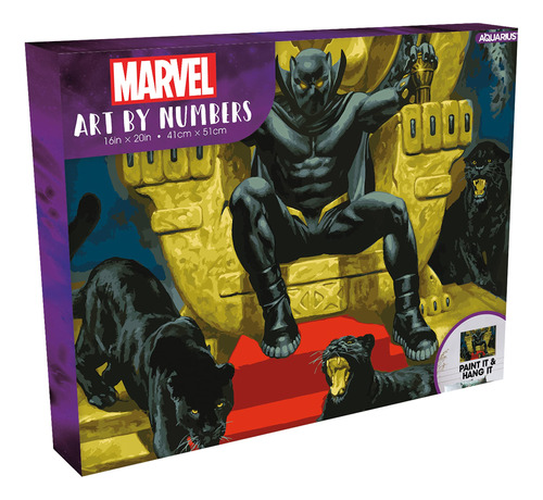Pintura Temática Black Panther Por Números 40 X 50 Cm Bricol