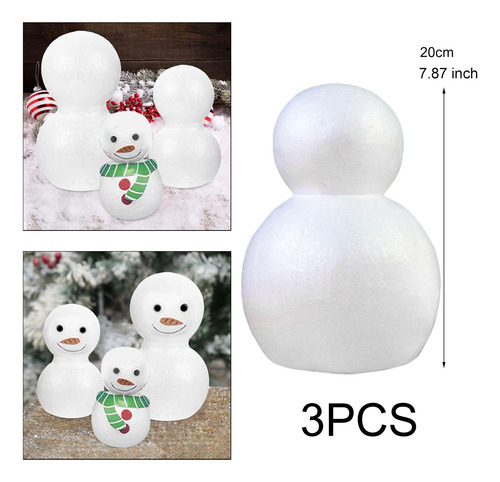 10x Modelos De Muñecos De Nieve De Espuma, 20 Centímetros