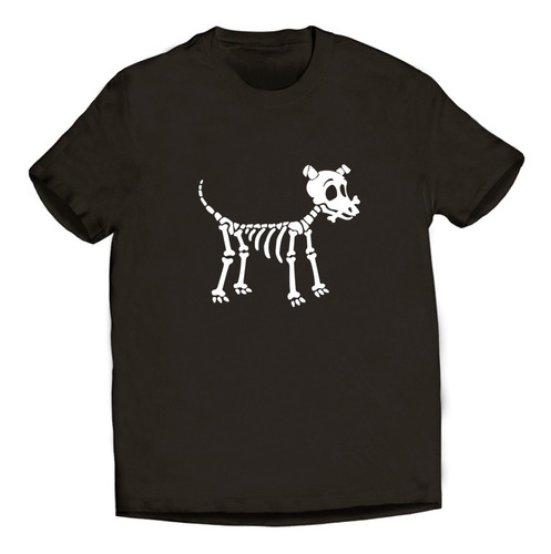 Playera Perro Esqueleto Huesos Halloween  Día De Muertos