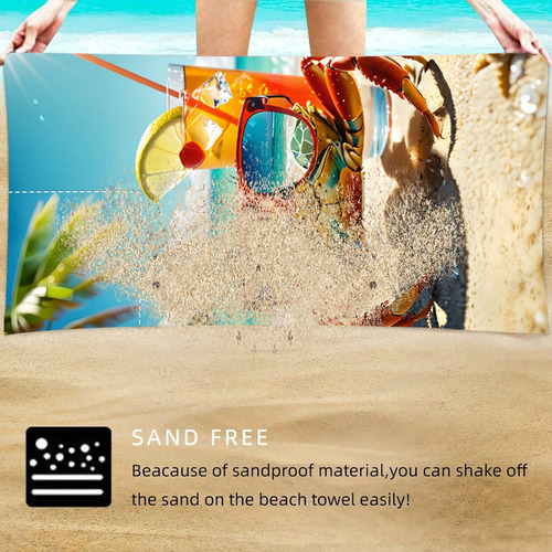 Toalla Extragrande G Beach Towel 2 En 1, Toalla De Fibra Fin