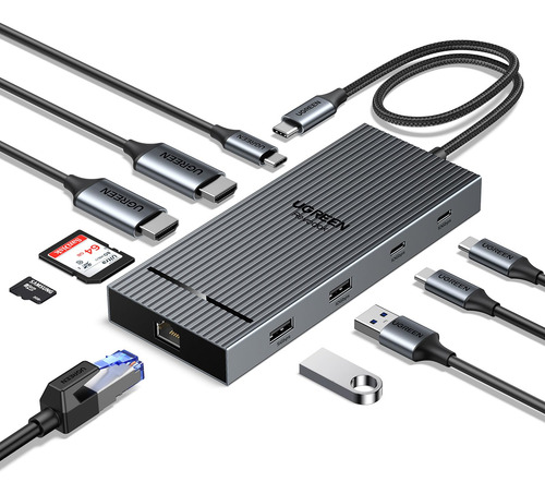 Estação De Ancoragem Usb C Ugreen Revodok Pro 10 Em 1 Dual 4