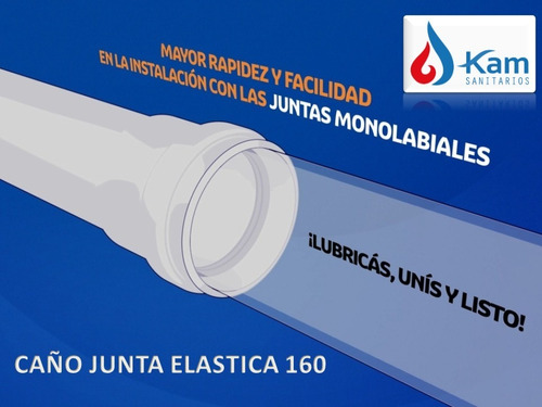 Caño 160mm X 4mts Cloacal Tigre Tubo Pvc Junta Elastica