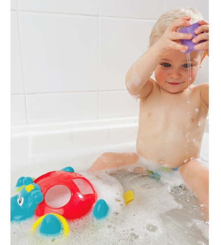 Imagen 6 de 6 de Juego Para Bañera Sort N' Stack Floating Hippo Playgro