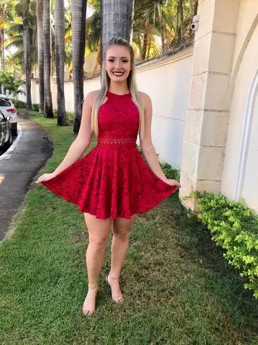 Vestido curto rodado para formatura sales