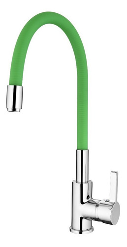 Monocomando Mesa Cocina Pico Flex. Verde Ommix-ce45209-rtc 