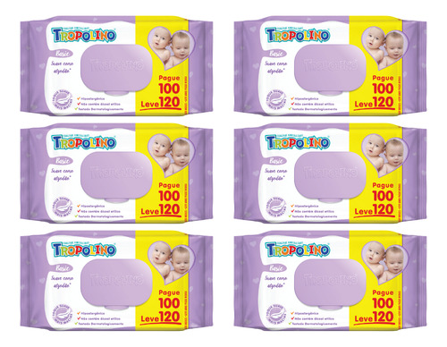 Toalha Umedecida Tropolino 720 Folhas (6undx120fls)