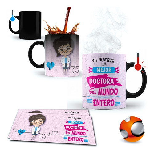 Taza Mágica Para Café Personalizada Mejor Doctor Y Doctora