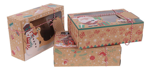 Caja De Papel Kraft Grande De Navidad Caja De Caramelos  [u]