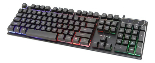 Teclado semimecánico Gamer Rgb Usb Gaming Keyboard M-800 Color: negro Idioma: inglés (EE. UU.)