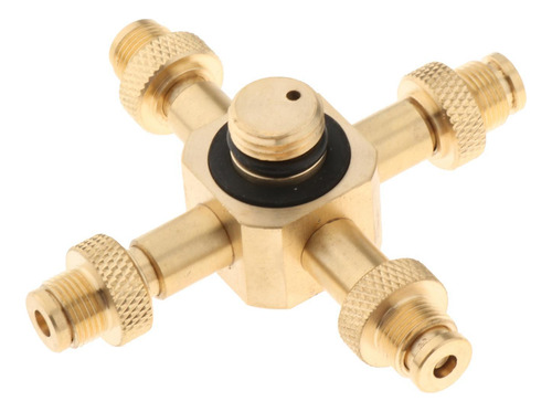 Conector Adaptador De Latón Duradero Para 4 Cabezas 80 Mm