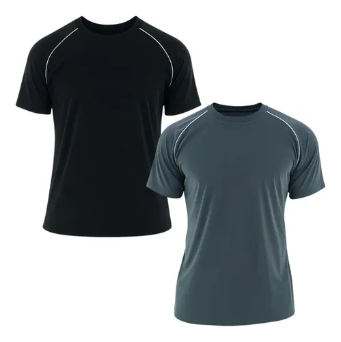 Kit 2 Camisetas Básicas Masculina Dry Fit Lisa Academia