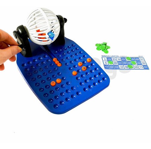 Bingo Con Bolillero Juego De Mesa Familiar Marcador Regalo 