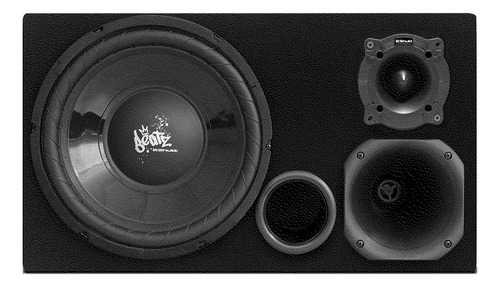 Caixa Trio 200w Rms Subwoofer 12  + Driver + Tweeter Módulo