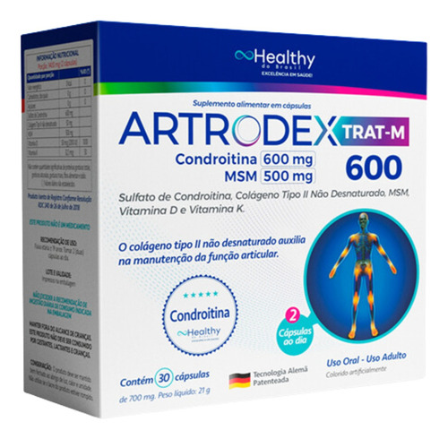 Artrodex Trat-m 600 30 Cápsulas Sabor Neutro